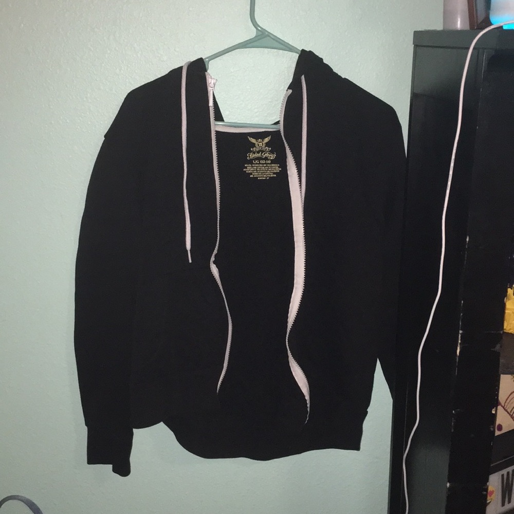 Faded Glory black zip up jacket